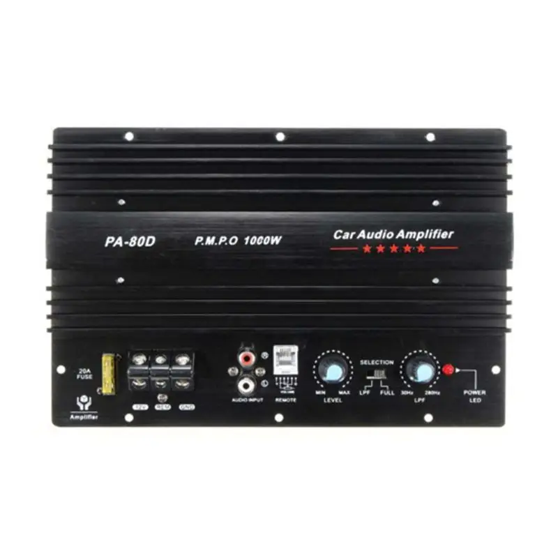 

PA-80D 12V 1000W Mono Car Audio Power Amplifier Bass Subwoofer Amplifier Board