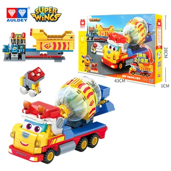 

AULDEY Super Wings Small Particle Building Blocks Bricks Remi's Robo Rig Transforming Toy Vehicle Set, Birthday Gift for Kids