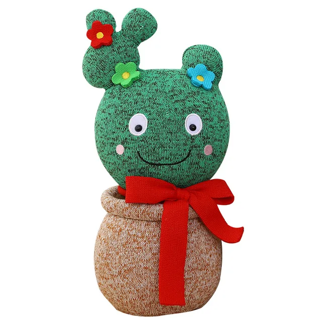 Korea Drama Start Up Suzy Sam Cactus Plush Toy Stuffed Bow Tie Smile Cactus flower Pot Potted Plants Decor Doll Office Table