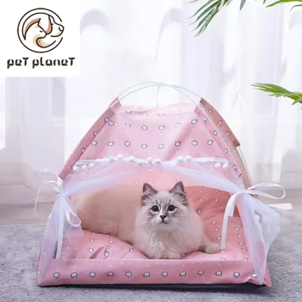 四季ペットハウスペットテント折りたたみ犬小屋かわいいペットハウス 猫ベッド マット Aliexpress