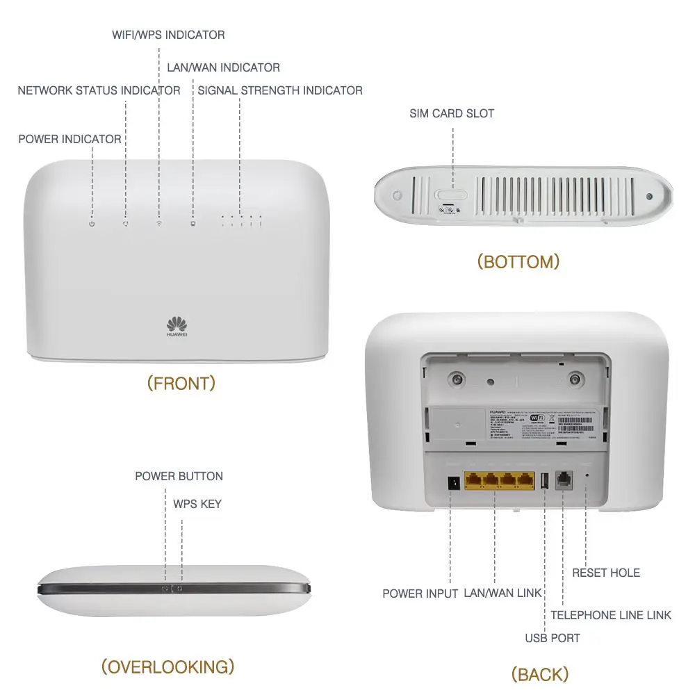 Huawei B715-23c 4 аппарат не привязан к оператору сотовой связи Cat9 Band1/3/7/8/20/28/32/38 CPE 4G маршрутизатор Wi-Fi