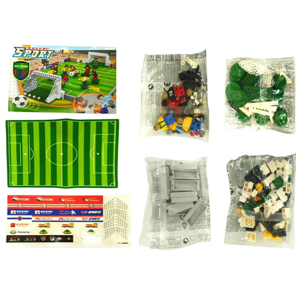 AUSINI 25590 City Football 251 шт. 3D обучающая модель и строительные блоки хобби игрушки для