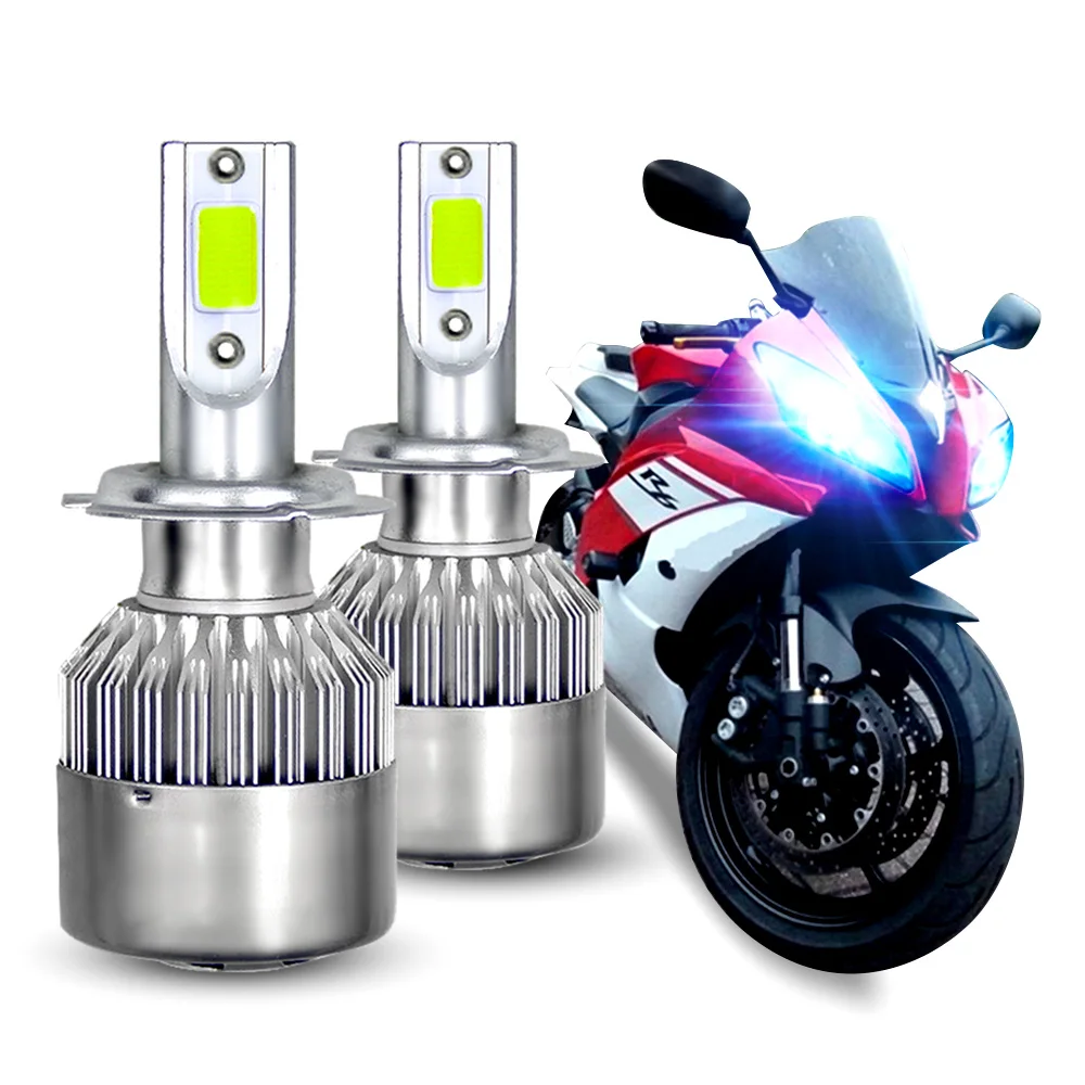 2 шт. H7 светодиодные лампы фар для Yamaha YZF R6 2003 15 R1 2007 2014 8000K Ice Blue Противотуманные
