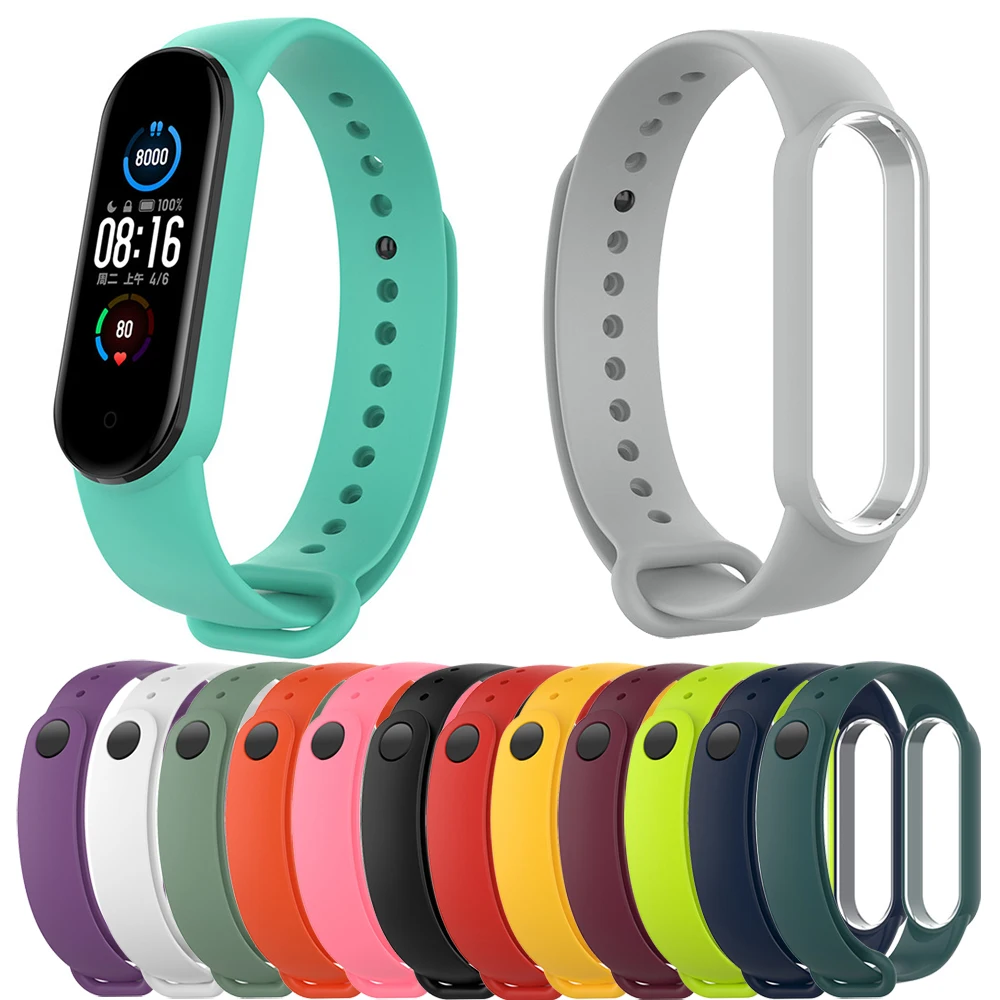 

2020 New Soft TPU Band For Xiaomi Mi Band 5 Sports Wrist Bracelet Strap Replacement For Miband 5 Watch Band Loop