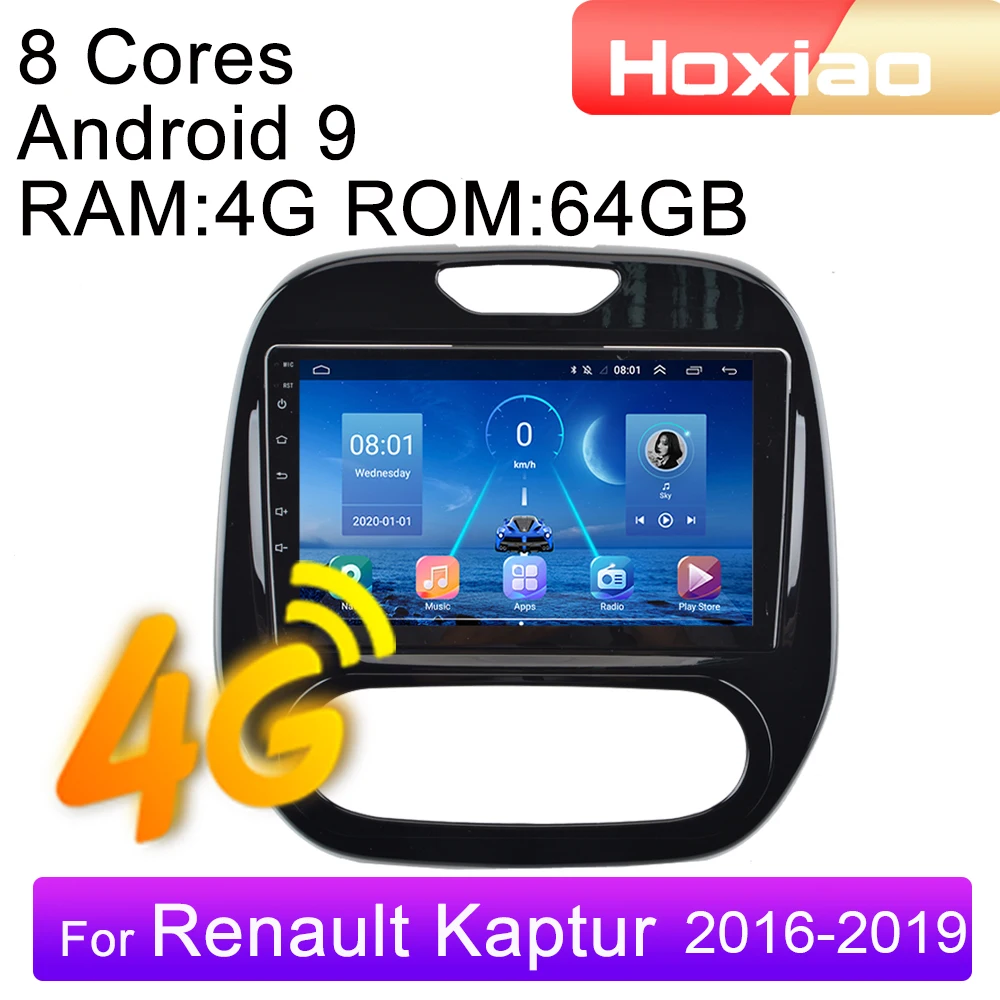 Автомагнитола 2 DIN для Renault Kaptur Captur мультимедийный видеоплеер на Android 9 с 4G