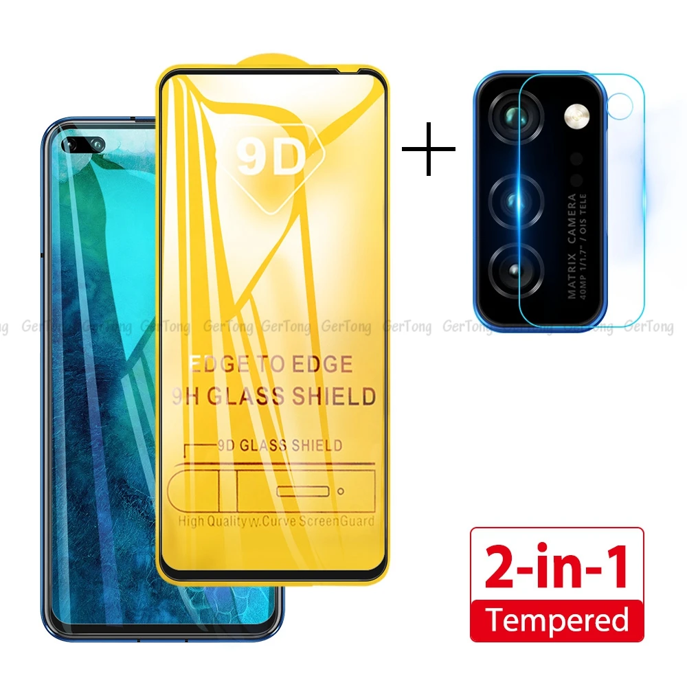 

2 in 1 9D Tempered Glass for Huawei Honor 20 20s V30 Pro V 30 Camera Lens Screen Protector Cover Film on the Nova 6 5T 5Z Glass