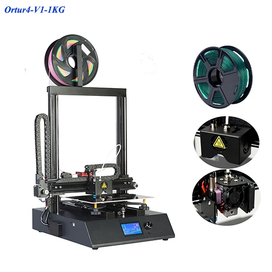 Китайский новейший OrturV1 V2 3d принтер двухосевой линейный направляющий принтер 3D глянцевый PETG крышка с горячей станиной печать - Цвет: Ortur4-V1-1KG