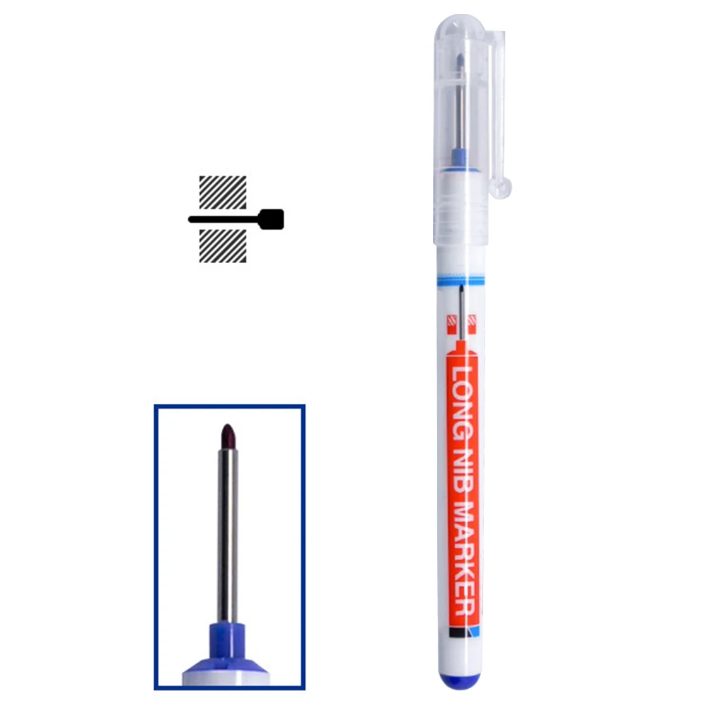 

20mm Hardware Processing Deep Hole Marker Pen Metal Surface Water Resistant Multifunction Construction Writing Long Nib
