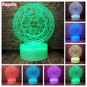 

Anime Japanese Cardcaptor Card Captor Sakura Magic Circle Array Action Figures 7 Color Change Night Light Holiday Christmas Gift