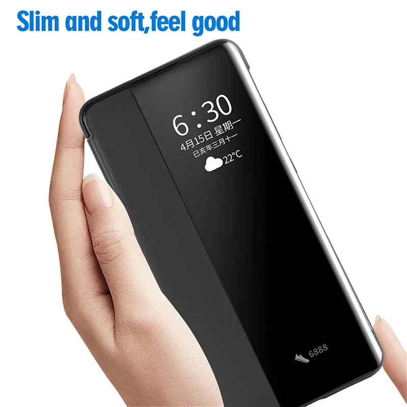 Роскошный флип светодиодный чехол для телефона huawei P30 P20 P10 Pro mate 30 20 10 9 Pro, чехол для мобильного телефона 360, оригинальное смарт-окно для mate 30 Pro