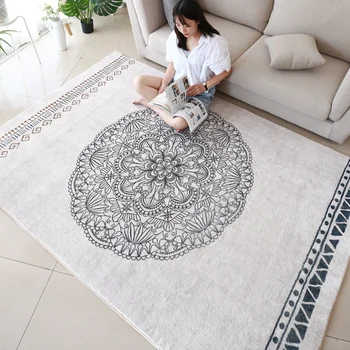 

Morocco Carpets For Living Room Retro Fluffy Rug Light Luxury Coffee Table Floor Mats Bedroom Bedside Study Room Large Area Rug