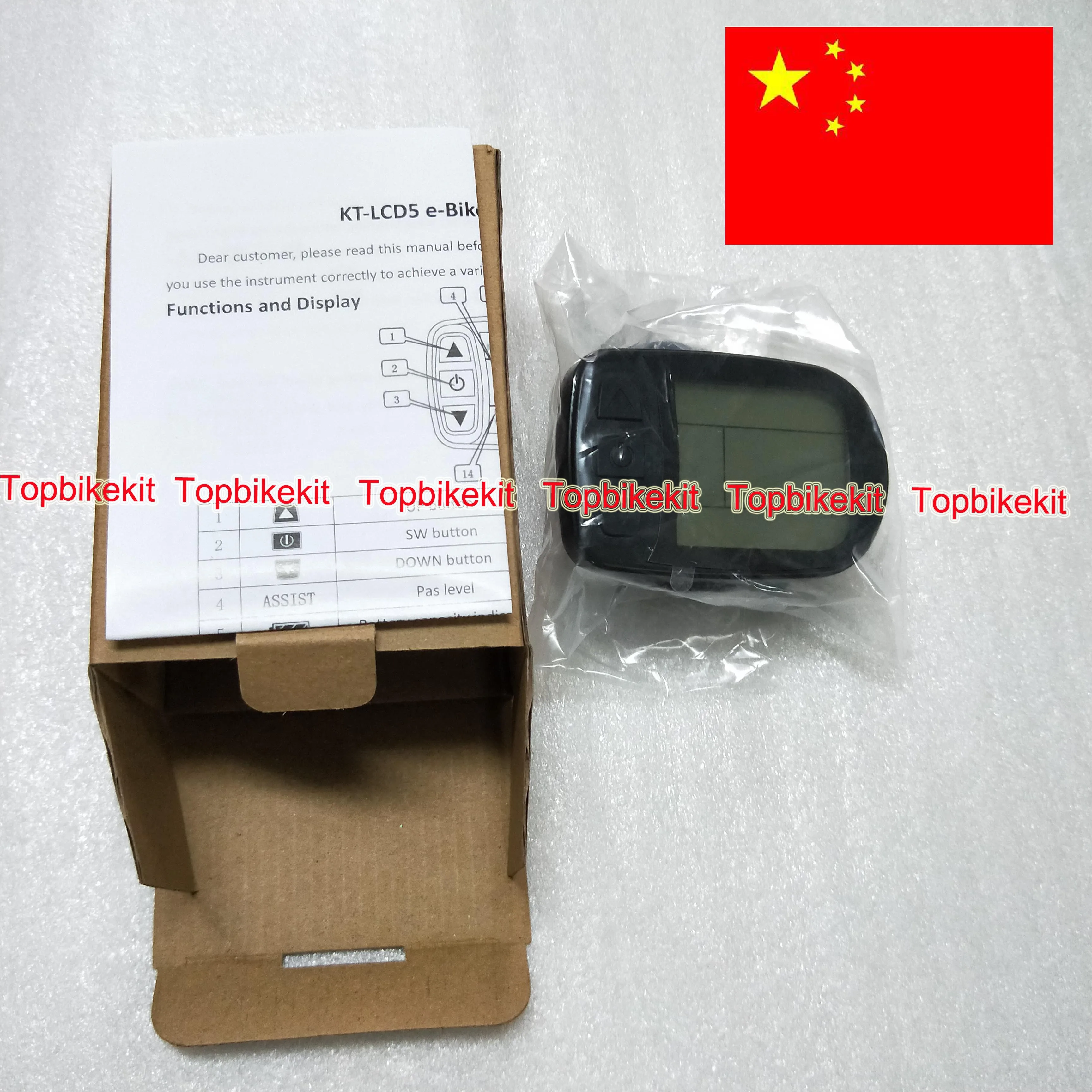 Perfect KT LCD5 display 24V / 36V / 48V KT-LCD5 Display Meter Control Panel with 5Pins Julei waterproof plug 4