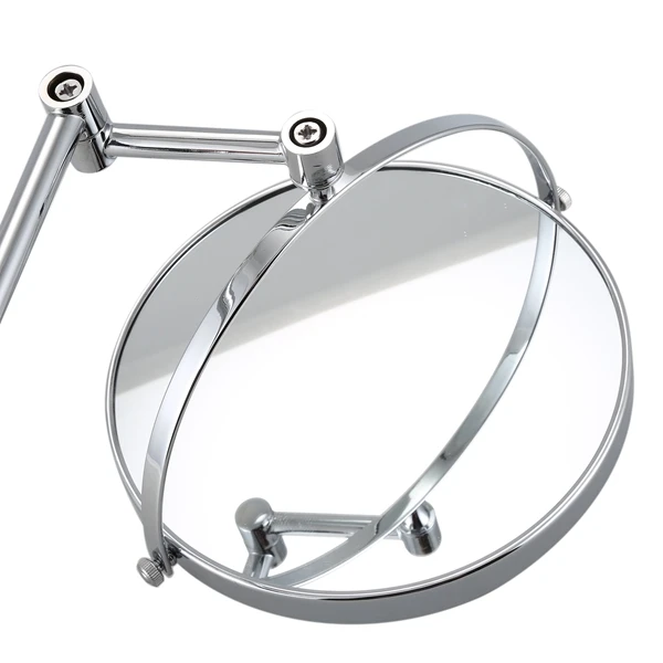 8.5inch Make up Wall Mirror 10x magnifying Adjustable, Round Mirror for Cosmetics Shaving Bathroom