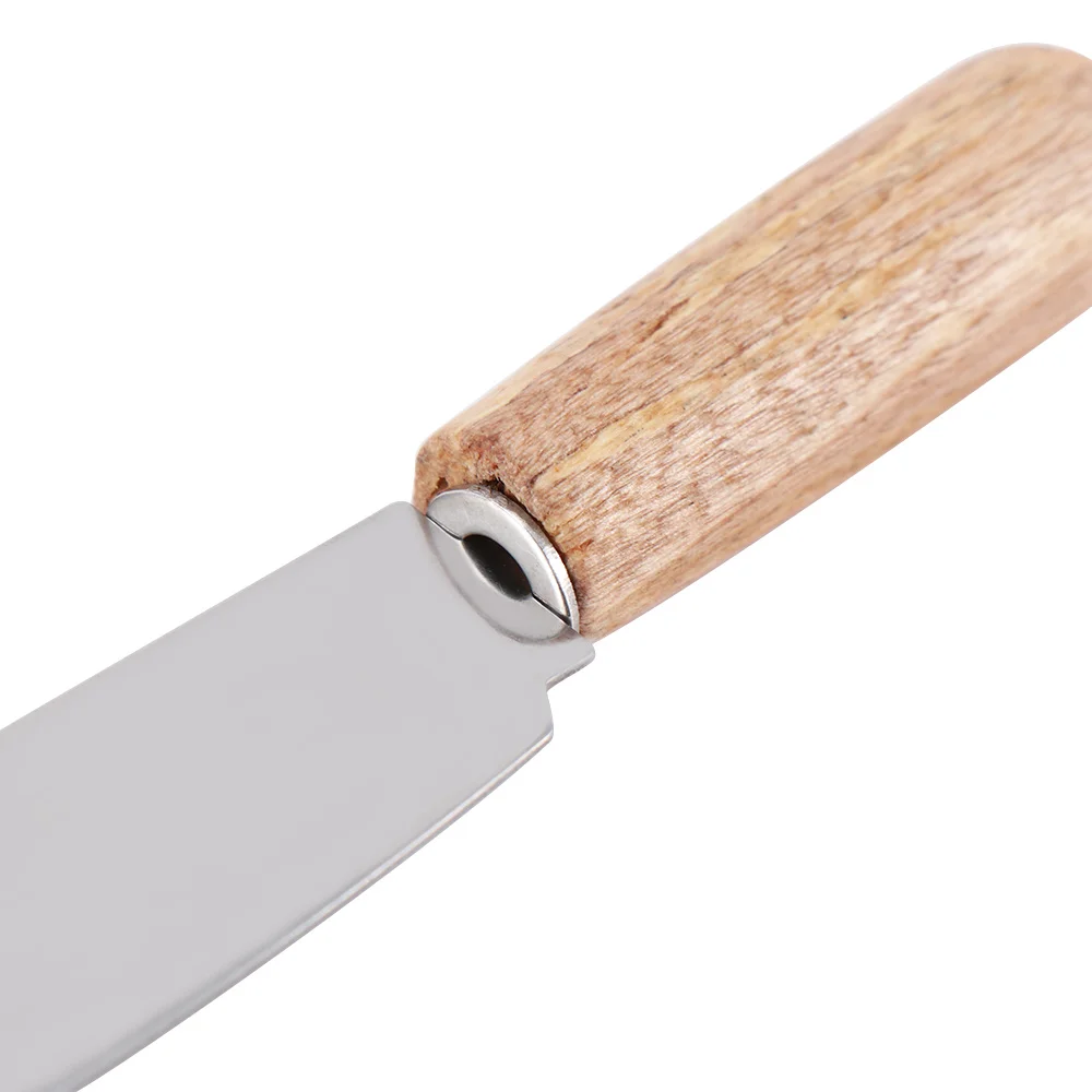 Mini Sandwich Spreader Butter Cheese Slicer Stainless Steel Cake Cream Mixer Spatula Kitchen Tool with Wooden Handle