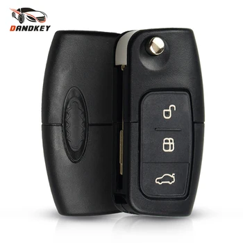 

Dandkey 433MHz 3 Buttons Flip Folding Remote Control Key for Ford Focus Fiesta 2013 With HU101/FO21 Blade 4D63/4D60 Chip