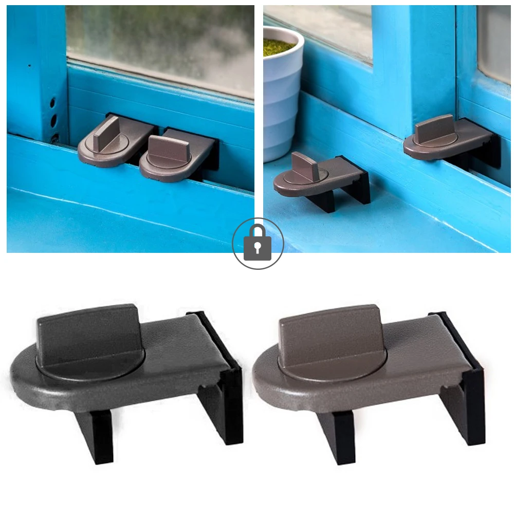 

High Quality Baby Child Safety Transfer Window Sliding Door Safety Lock Door Stopper Home Supplies Protection Children 2colors