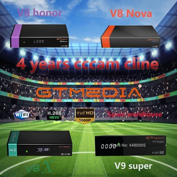 

Newest DVB-S2 Gtmedia V8X satellite receiver update GTmedia V8 Nova/Honor same V9 Super support 4 years Europe cccam Spain Polan