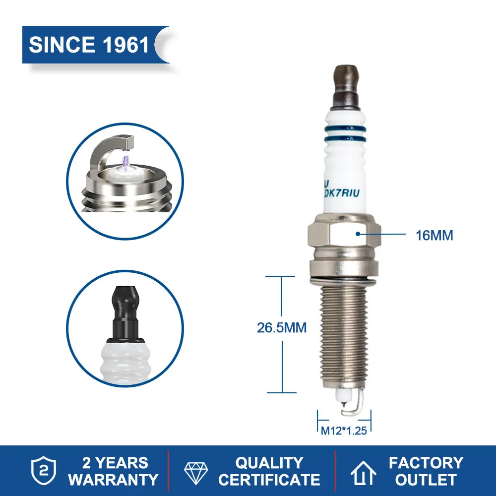 Auto Resistor Iridium Bujia Spark Plug TORCH LDK7RIU for CHERY HYUNDAI KIA PEUGEOT spark plug
