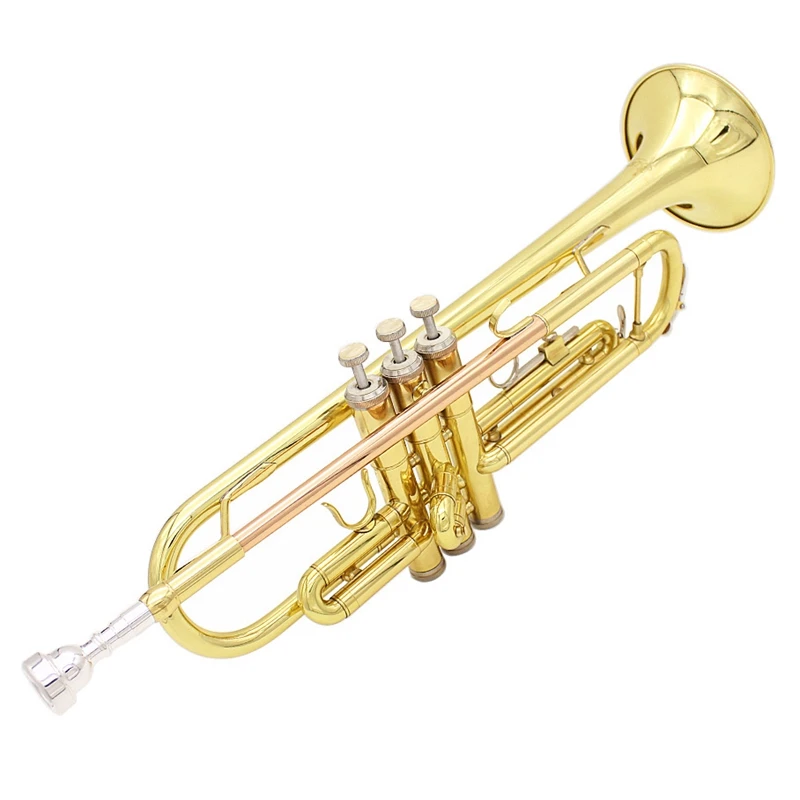 Slade Beginner Musical Instrument Brass Trumpet with Bag Brass Gold Trumpet Digital Mechanical Welding Pipe Music Adopts