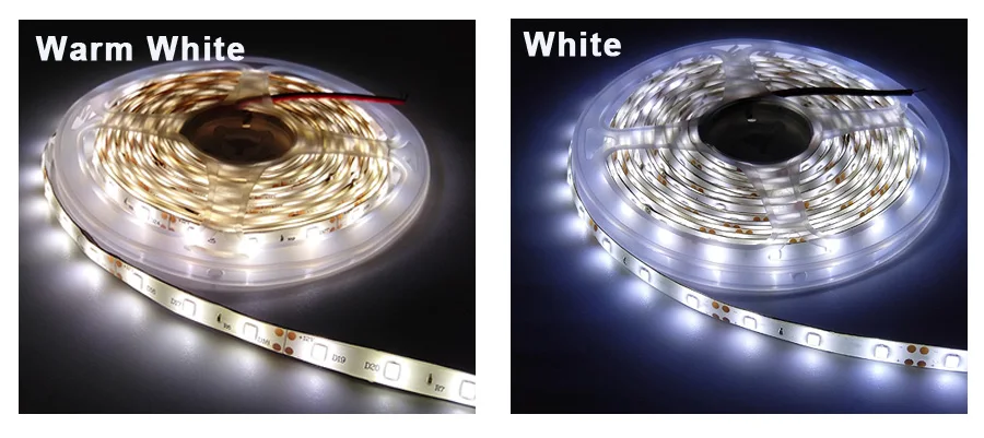 5m White LED Strip SMD 2835 5050 Warm WhiteCold White Flexible LED Strip DC 12V 2835 LED Tape Light No Waterproof 60ledsM (7)