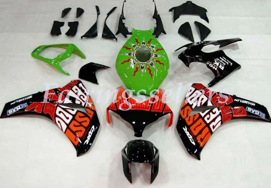 

Injection New ABS Full fairings kit Fit For HONDA CBR1000RR 2008 2009 2010 2011CBR1000RR 08-11CBR1000 Fairing Green black orange