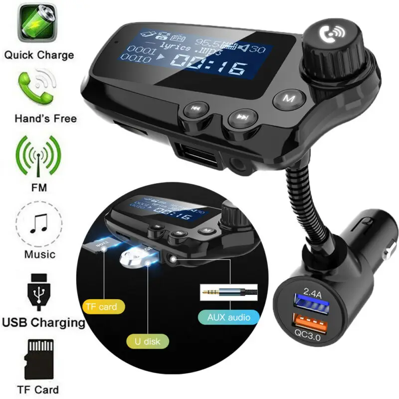 Беспроводной Bluetooth автомобильный комплект fm-передатчик радио MP3 музыкальный плеер с USB портом