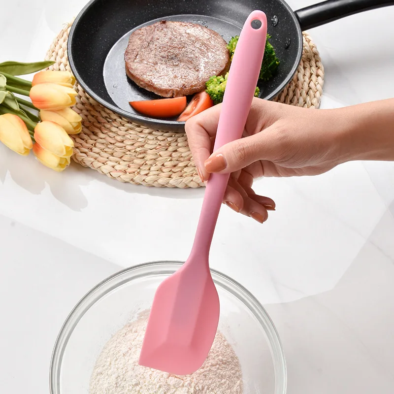 5Pcs Heat-Resistant Cooking Utensils Set Non-Stick Silicone Spatula Whisk Oil Brush Turner Cream Scraper Baking Set Kitchen Tool