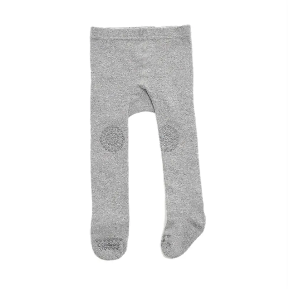 light grey S Теплые колготки из чистого хлопка для маленьких девочек, колготки, чулки, штаны, высокое качество - Цвет: light grey S