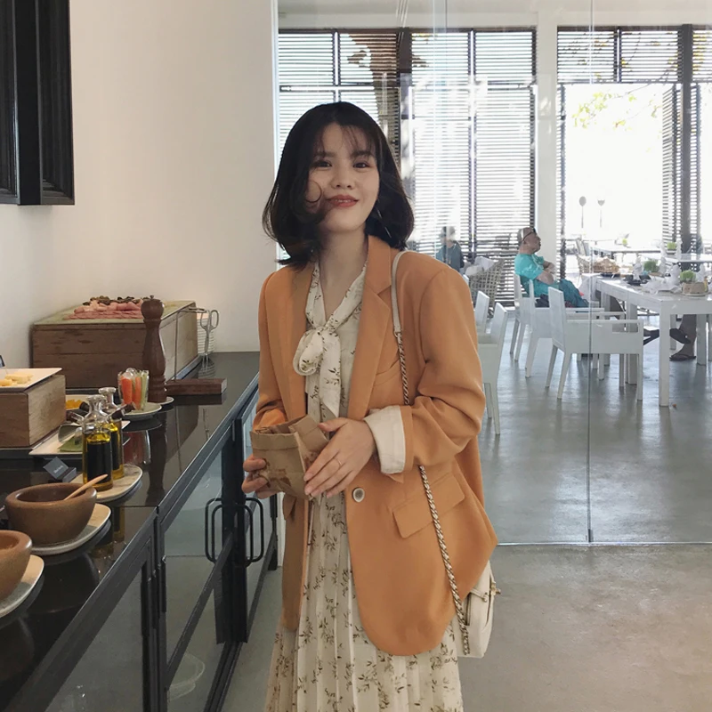 Heydress Осенняя Новая женская однотонная блейзер с карманами Офисная Женская верхняя одежда на пуговицах Женская куртка с воротником
