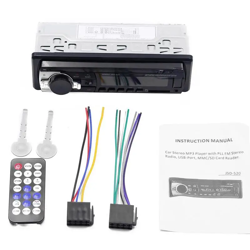 1DIN в-dash Bluetooth автомагнитолы стерео пульт дистанционного управления цифровой аудио музыка стерео 12 В Автомагнитола Mp3 плеер USB/SD/AUX-IN