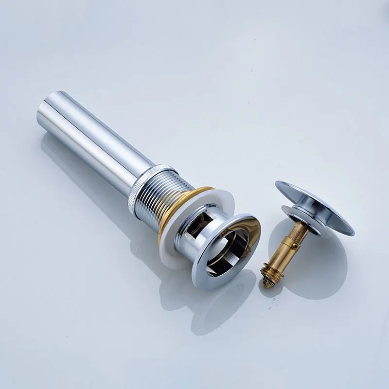 ROVOGO Pop up Drain for Bathroom Basin Vessel Sink Pop Up Drain Stopper Sink Assembly With Overflow Brass Chrome drain stopper basin drain stopper bathroom sink stopper bathroom sink plug washbasin drain plug