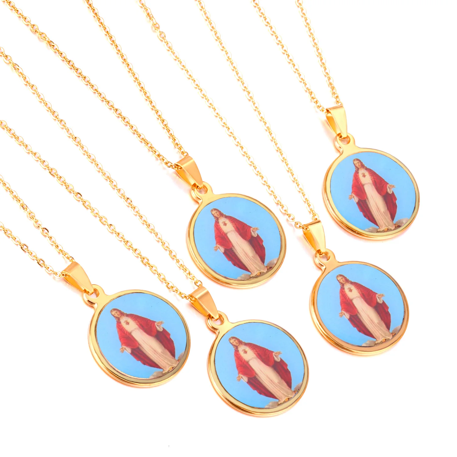 LUXUKISSKIDS оптовая торговля христианство мужчины кулон ожерелье ретро Jewelry