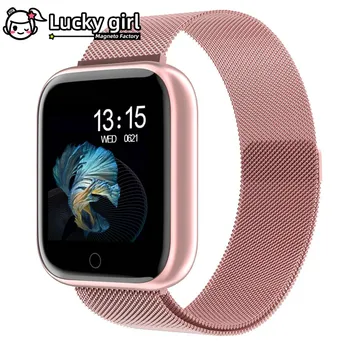 

2020 Smartwatch Women Waterproof Smart Watch Men T80 Bluetooth Heart Rate Monitor Fitness Tracker For Apple women smart watch