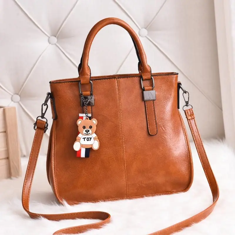 

[10 from the Grant] Korean-style New Style Classic Retro WOMEN'S Bag Solid Color Simple Casual Commuter Bag Portable Shoulder Ba