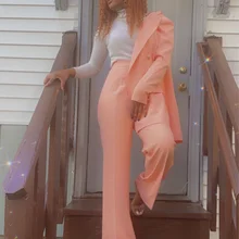 Blazer elegante para mujer, conjunto con botones, trajes blancos para Otoño y verano, moda informal, para fiesta, oficina, trajes de negocios, 2021