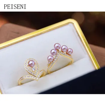 

PEISENI S925 Original Design Fine Jewelry Pearl Rings 2020 Natural Freshwater Pearl jewelry 4-5mm Rings For Women Wholesale