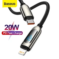 Baseus 20W PD USB C Kabel Schnelle Ladekabel für iPhone 13 12 11 Pro Max XR Digital Display handy Datenkabel für iphone