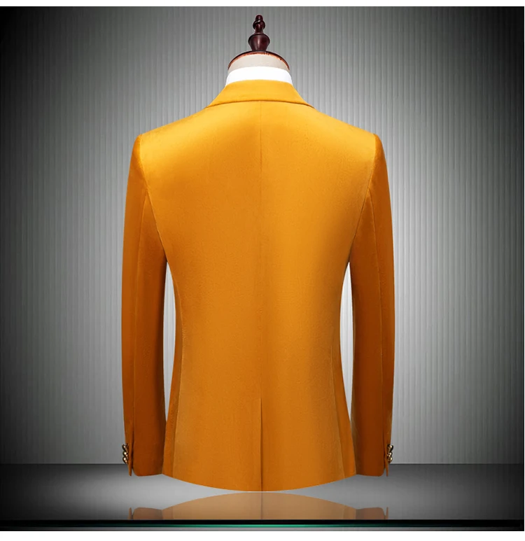 Wedding Suits for Men Pleuche Is Thickened By Hand Craft Mens Two-piece Suit Business Office Party and Holiday England Style