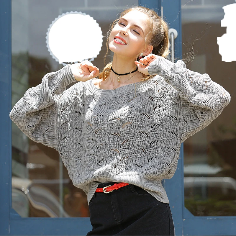 

Women's Sweaters 2020 Fashion Pullovers New Knitted Large Size Loose Warm Korean Style Autumn And Winter Clothes Long Sleeve Top
