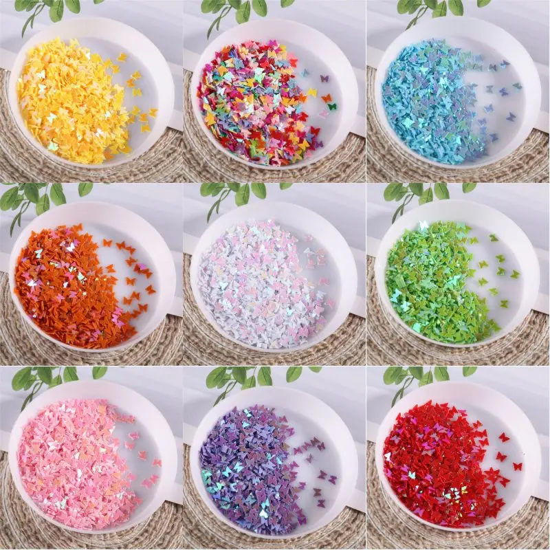 Vibrant Butterfly Nail Sequins – 12 Color Set for DIY Nail Art Decoration (10g)