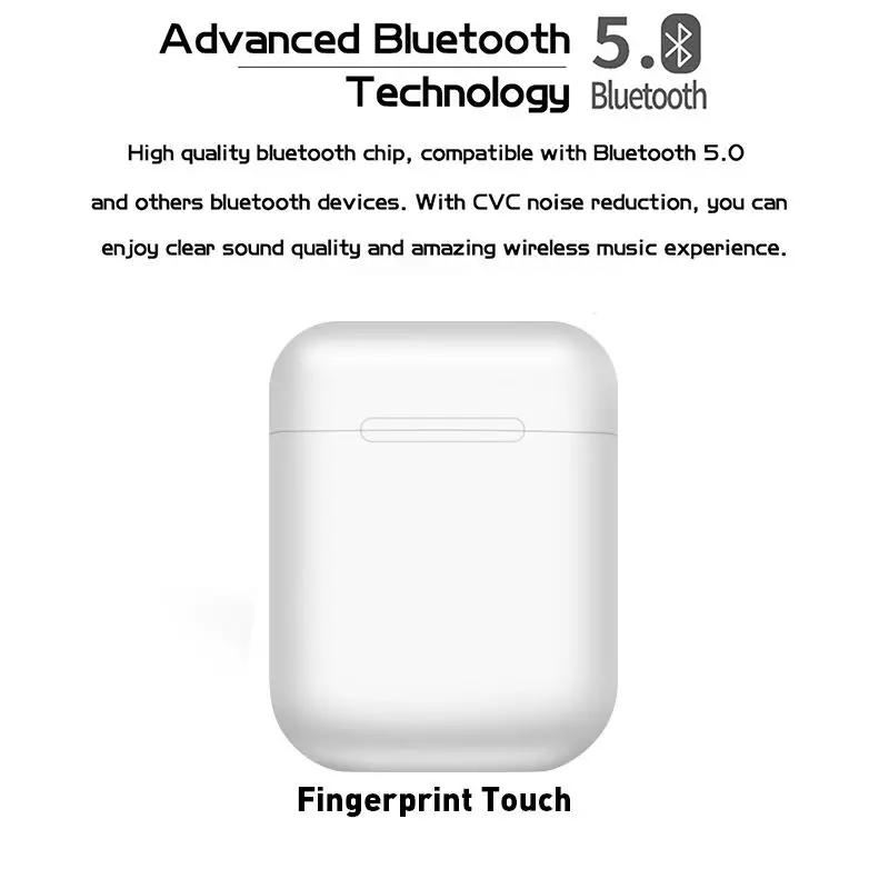 i12 наушники-вкладыши TWS с Беспроводной Bluetooth 5,0 наушники Спортивный Пот наушников Touch Портативные наушники для i10 i20 наушники-вкладыши tws с i30 i60 i80
