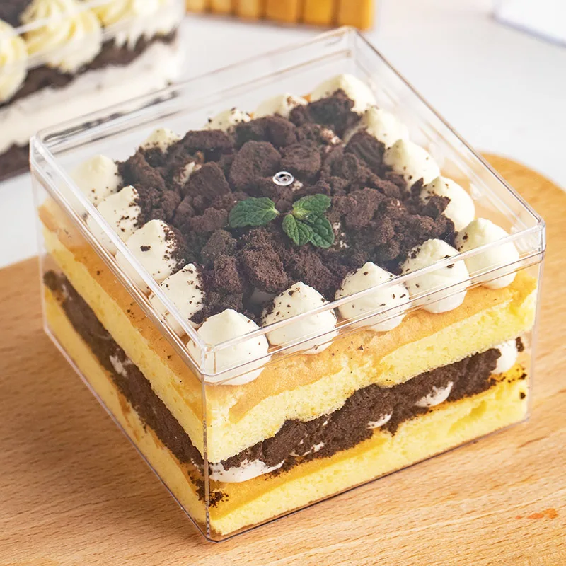 6pcs Торт чехол мешок для риса одноразовые пластмассовые Фруктовые чаши посуда