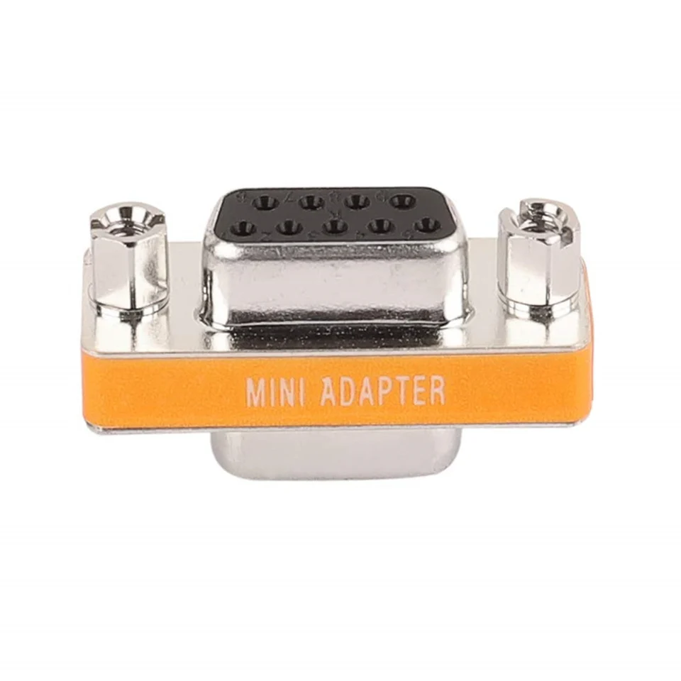 Rs232 Gender Changer Db9 Null Modem Adapter KENTEK Mini - Male To Female RS-232 Serial Crossover (Silver) Null Modem Cable Db9 Gender Changer - Foto 9