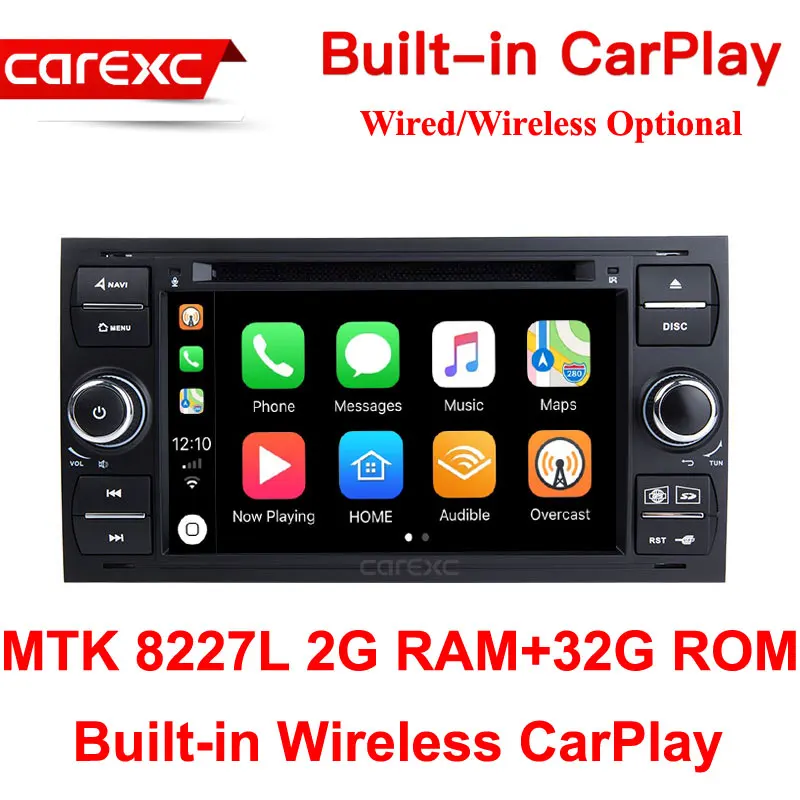 MTK 32G ROM CarExc 2 din Android 9.0 Car DVD Player For Ford Focus 2 Mondeo Fiesta C-Max S-Max Fusion Transit Kuga Radio Multimedia CarPlay - Цвет: MTK 32G ROM