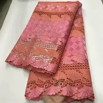 

2019 High Quality Nigerian Lace Fabrics Latest Stoned Mesh Guipure Cord African Lace Fabric Bride French Net Lace Fabric CD7-8