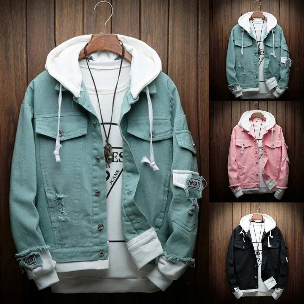

2019 New Style Jacket Men Fashion Cowboy Jacket High Quality Casual And Comfortable Jean Jacket Coat veste en jean