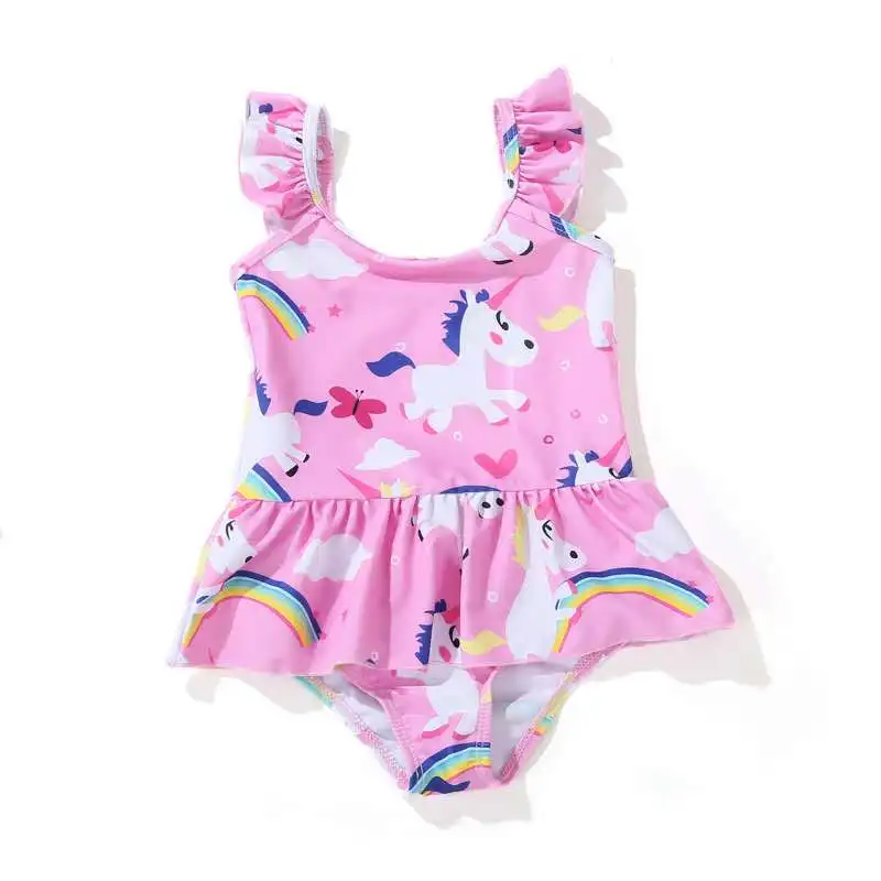 

Girl One-piece Swimsuit Unicorn Girl Swimsuit Cute Sunscreen Summer Children Swimsuit