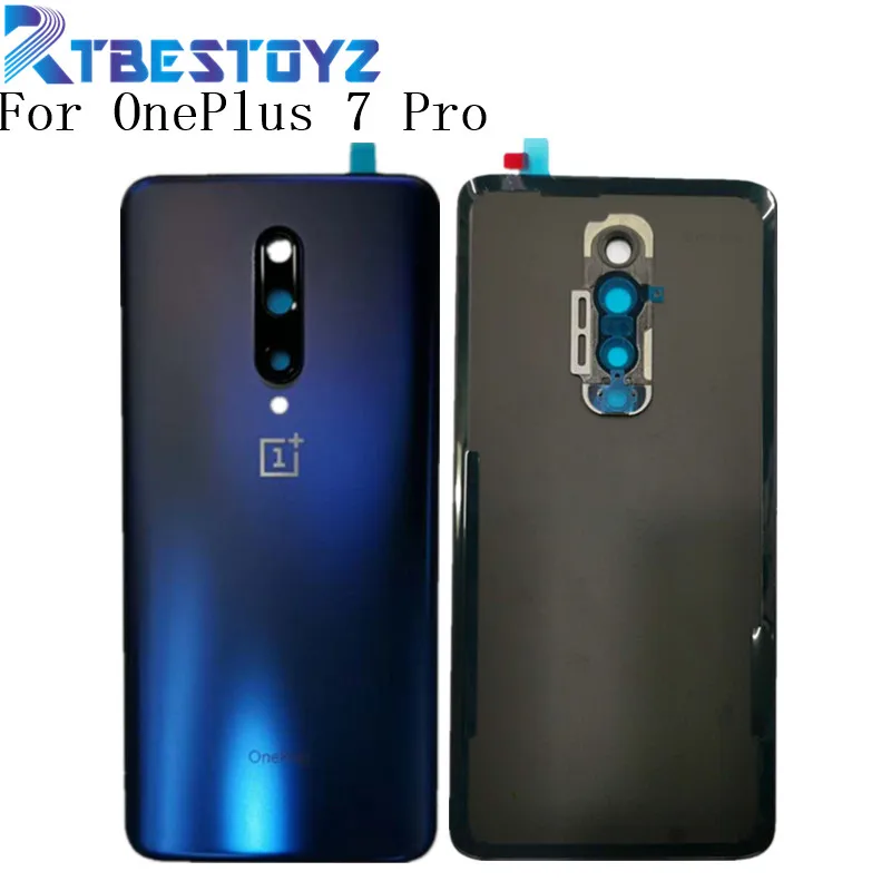 6,6" Корпус Задняя стеклянная батарея задняя крышка клей для Oneplus 7 Pro