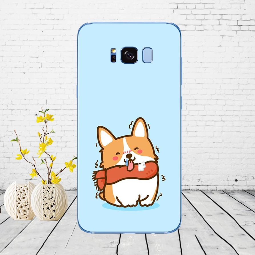 81DD супер милый щенок корги Мягкий силиконовый чехол для Samsung Galaxy S6 S7 edge S8 S9 S10 plus A70 A50 чехол