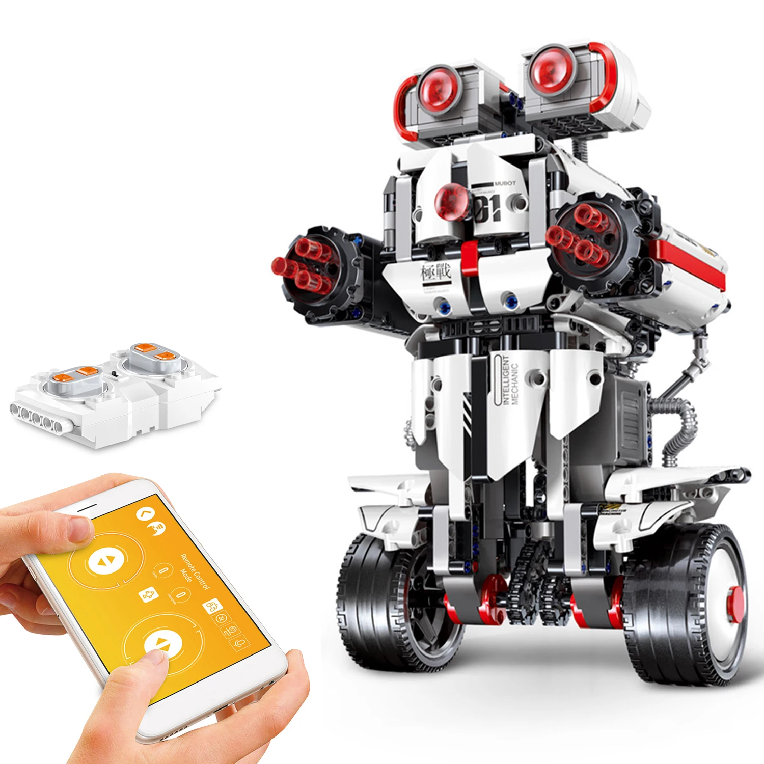 791 шт. RC робот 2,4G Управление с помощью приложения RC развивающие Кирпичи DIY сборка сбалансированное Программирование робот RC игрушки подарки для детей